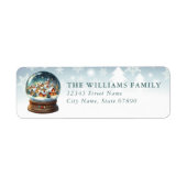 Snow Globe Return Address Labels (Voorkant)