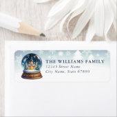 Snow Globe Return Address Labels (Insitu)