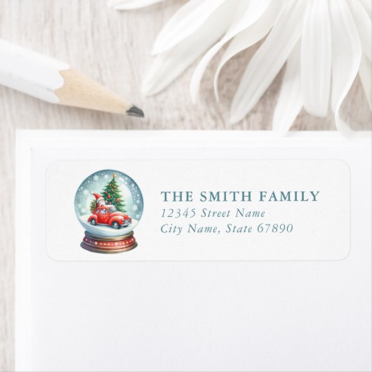 Snow Globe Return Address Labels (Insitu)