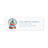 Snow Globe Return Address Labels (Voorkant)