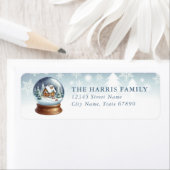 Snow Globe Return Address Labels (Insitu)