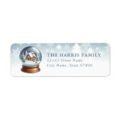 Snow Globe Return Address Labels (Voorkant)