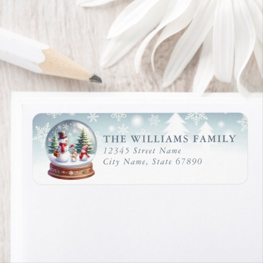 Snow Globe Return Address Labels (Insitu)