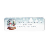 Snow Globe Return Address Labels (Voorkant)
