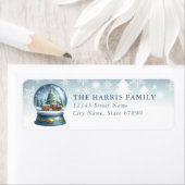 Snow Globe Return Address Labels (Insitu)