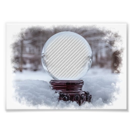Snow Globe Template Foto Afdruk (Voorkant)