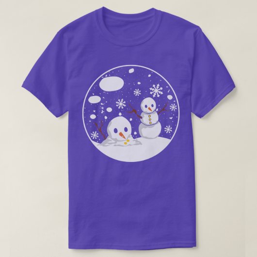 Snow Globe With Snowman Funny Pregnancy Reveal Mot T-shirt (Design voorkant)