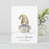 Snow Gnome Flat Kerstmis Feestdagenkaart (Staand voorkant)