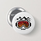 Snow Goggles Park City Utah Travel Ski souvenir Ronde Button 5,7 Cm (Voorkant /achterkant)