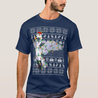 Snow Goose Bird Lover Santa Hat Ugly Snow Goose Ch T-shirt