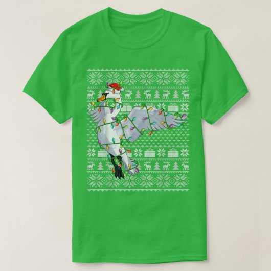 Snow Goose Bird Lover Santa Hat Ugly Snow Goose Ch T-shirt (Design voorkant)