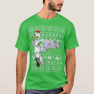 Snow Goose Bird Lover Santa Hat Ugly Snow Goose Ch T-shirt