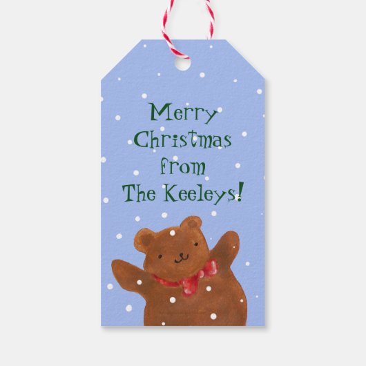 Snow Happy cadeau label Cadeaulabel (Achterkant)