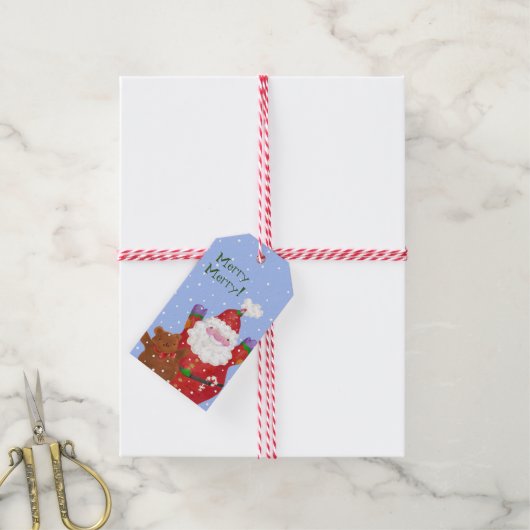 Snow Happy cadeau label Cadeaulabel (Met Touw)
