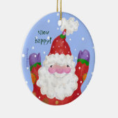 Snow Happy Photo-Ornament Keramisch Ornament (Rechts)