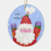 Snow Happy Photo-Ornament Keramisch Ornament (Links)