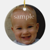 Snow Happy Photo-Ornament Keramisch Ornament (Achterkant)