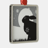 SNOW HARE METALEN ORNAMENT (Rechts)