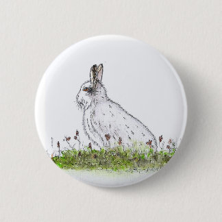 Snow Hare Ronde Button 5,7 Cm