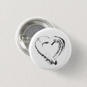 Snow Heart 1 inch ronde Button (Voorkant /achterkant)