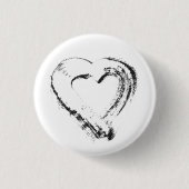 Snow Heart 1 inch ronde Button (Voorkant)