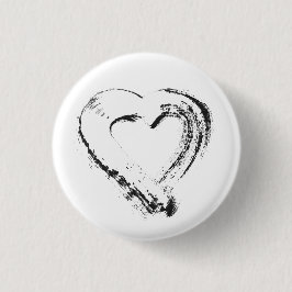 Snow Heart 1 inch ronde Button
