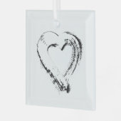 Snow Heart-Ornament Glas Ornament (Voorkant links)