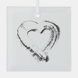 Snow Heart-Ornament Glas Ornament