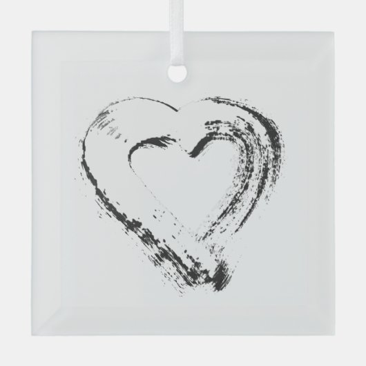 Snow Heart-Ornament Glas Ornament (Voorkant)