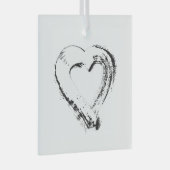 Snow Heart-Ornament Glas Ornament (Voorkant Rechts)