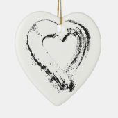 Snow Heart-Ornament Keramisch Ornament (Rechts)