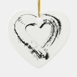 Snow Heart-Ornament Keramisch Ornament