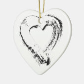 Snow Heart-Ornament Keramisch Ornament (Links)
