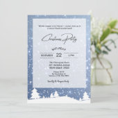 Snow Hillside kerstfeest Kaart (Staand voorkant)