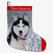 Snow Husky Grote Kerstsok (Voorkant)
