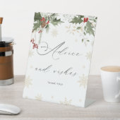 Snow in Love Advies & Wensen Vrijgezellenfeest Reclamebord Met Voetstuk (Insitu)