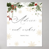 Snow in Love Advies & Wensen Winter Vrijgezellenfe Poster (Voorkant)