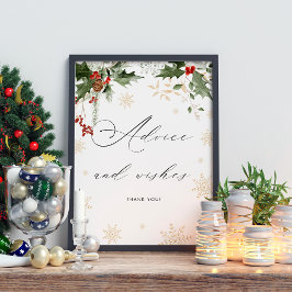 Snow in Love Advies & Wensen Winter Vrijgezellenfe Poster