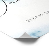 Snow in Love Blue Vrijgezellenfeest Favors Poster (Hoek)