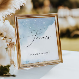 Snow in Love Blue Vrijgezellenfeest Favors Poster