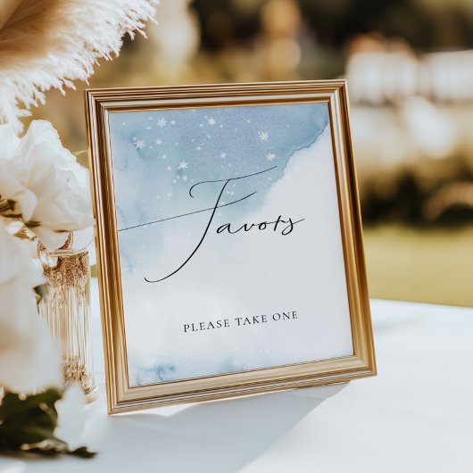 Snow in Love Blue Vrijgezellenfeest Favors Poster