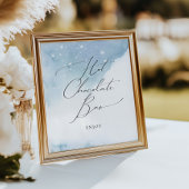 Snow in Love Blue Vrijgezellenfeest Hot Chocolate  Poster