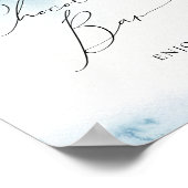 Snow in Love Blue Vrijgezellenfeest Hot Chocolate  Poster (Hoek)