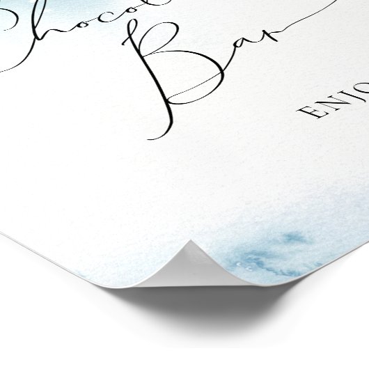 Snow in Love Blue Vrijgezellenfeest Hot Chocolate  Poster (Hoek)