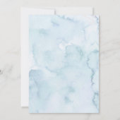 Snow in Love Blue Winter Bridal Shower Kaart (Achterkant)