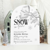 Snow In Love Bow Baby shower Sneeuwvlok Winterboog Kaart