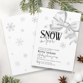 Snow In Love Bow Vrijgezellenfeest Sneeuwvlok Wint Kaart