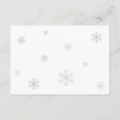 Snow In Love Bow Winter Baby Shower Diaper Raffle Informatiekaartje (Achterkant)