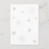 Snow In Love Bow Winter Books for Baby Shower Informatiekaartje (Achterkant)