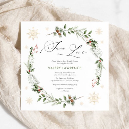 Snow in Love Christmas-Vrijgezellenfeest Kaart